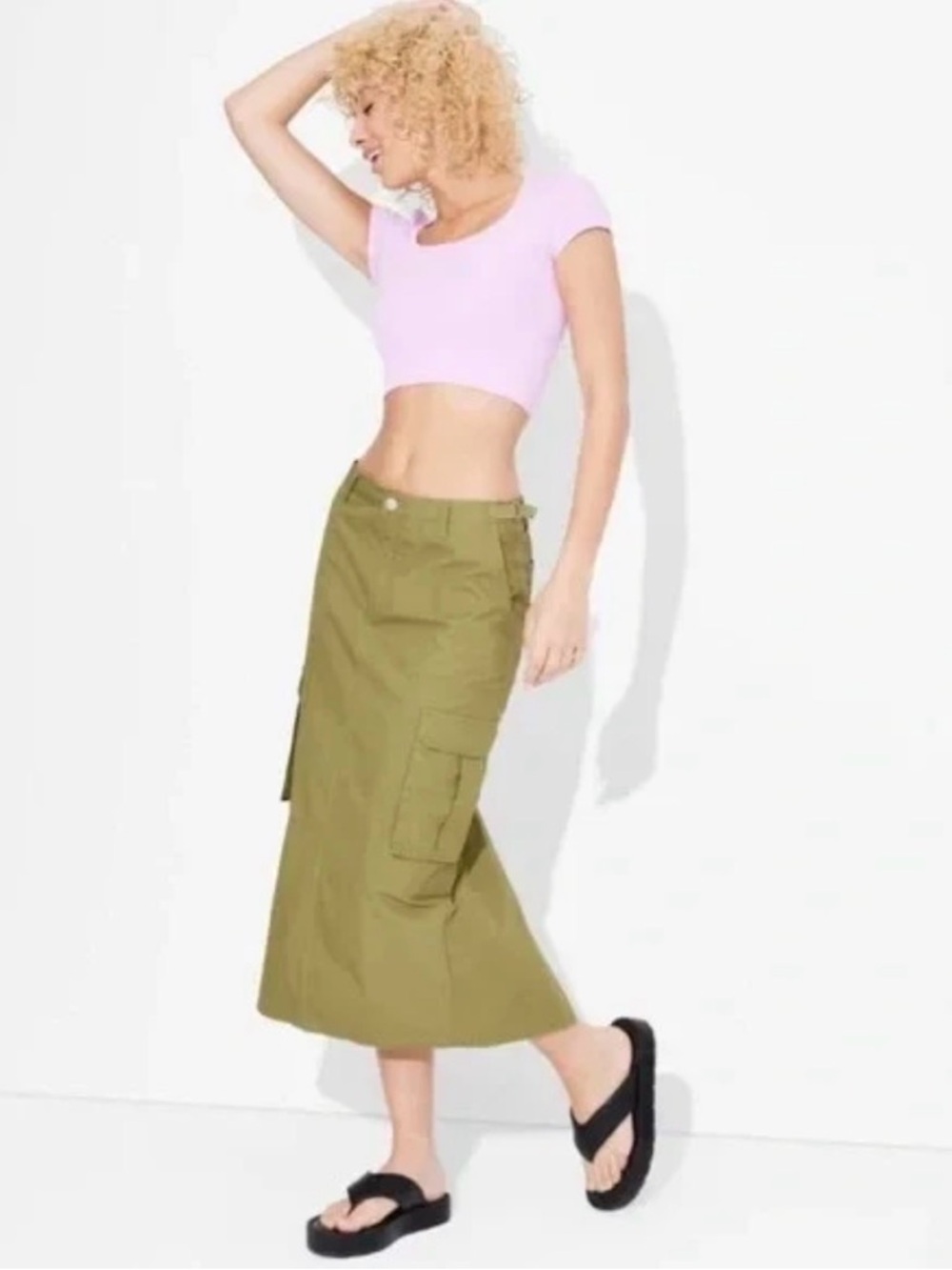 Wild Fable Grunge Goth Cargo Maxi Skirt